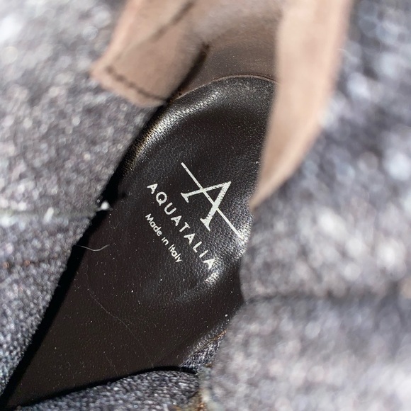 Aquatalia Bree Water Resistant Brown Suede Booties Boots Size 6 Leather Italy - Picture 7 of 9